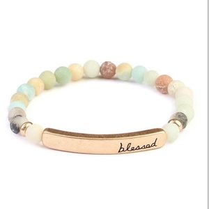 NWT MULTI COLOR BLESSED NATURAL STONE STRETCHABLE